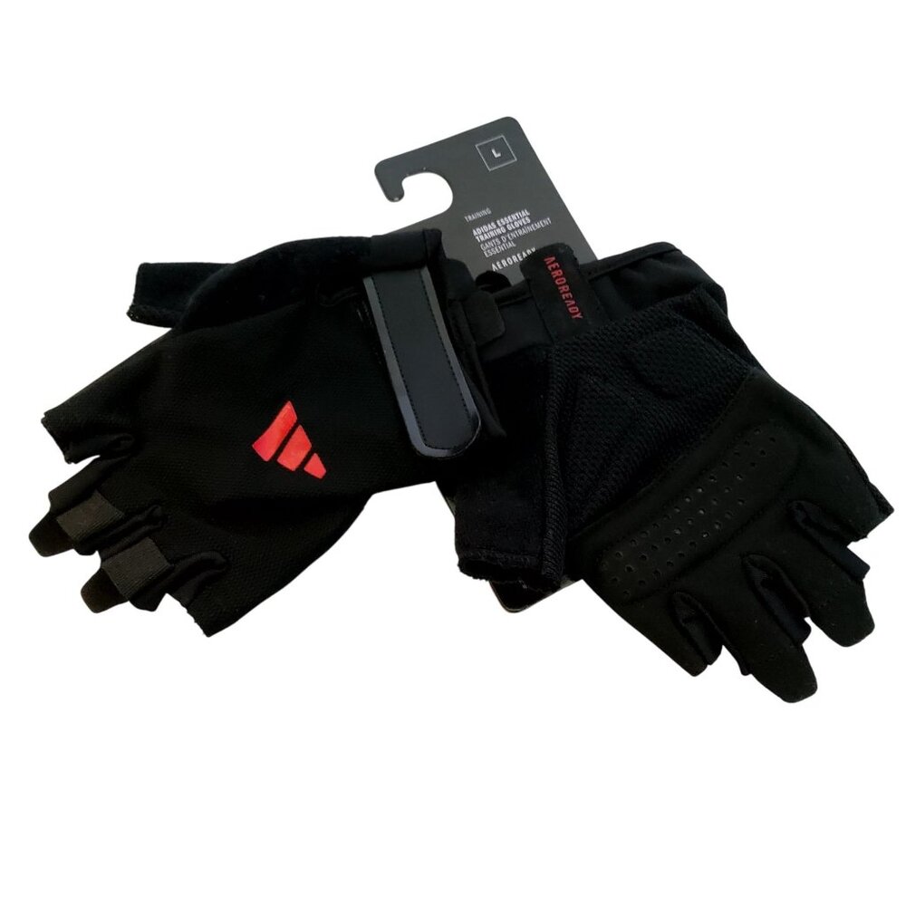 Adidas Training Essentials Fingerless Workout Gloves L Black